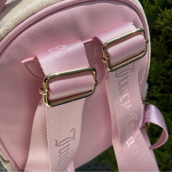 Juicy Couture Mini Backpack - Juicy Couture Cream and Pink Backpack - Crown Bag main image 7